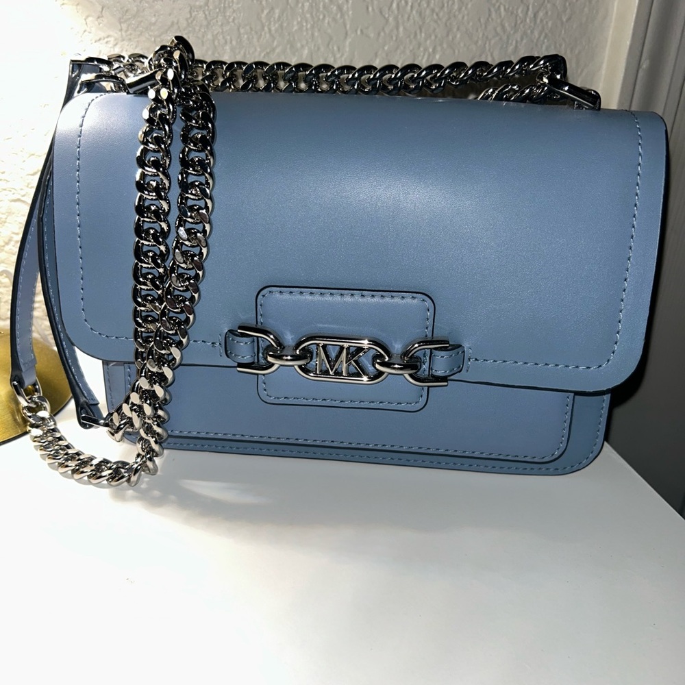 Michael Kors Sky Blue Leather Shoulder Bag